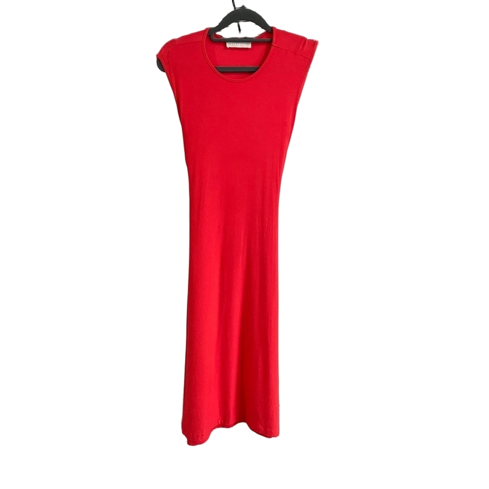 Stefanel red tie back dress size M